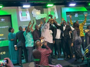 The Zambian marketing and ICT delegations celebrate the 2026 host nation announcement