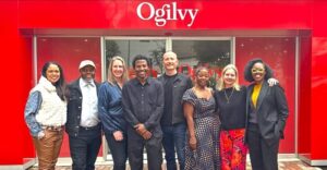 30 September - Advertising Talent – African Marketing Confederation – African Marketing Confederation Nkanyezi Masango (fourth from left) with the Ogilvy executive team