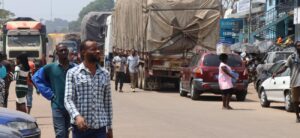 The main crossing point between Ghana and Côte d'Ivoire