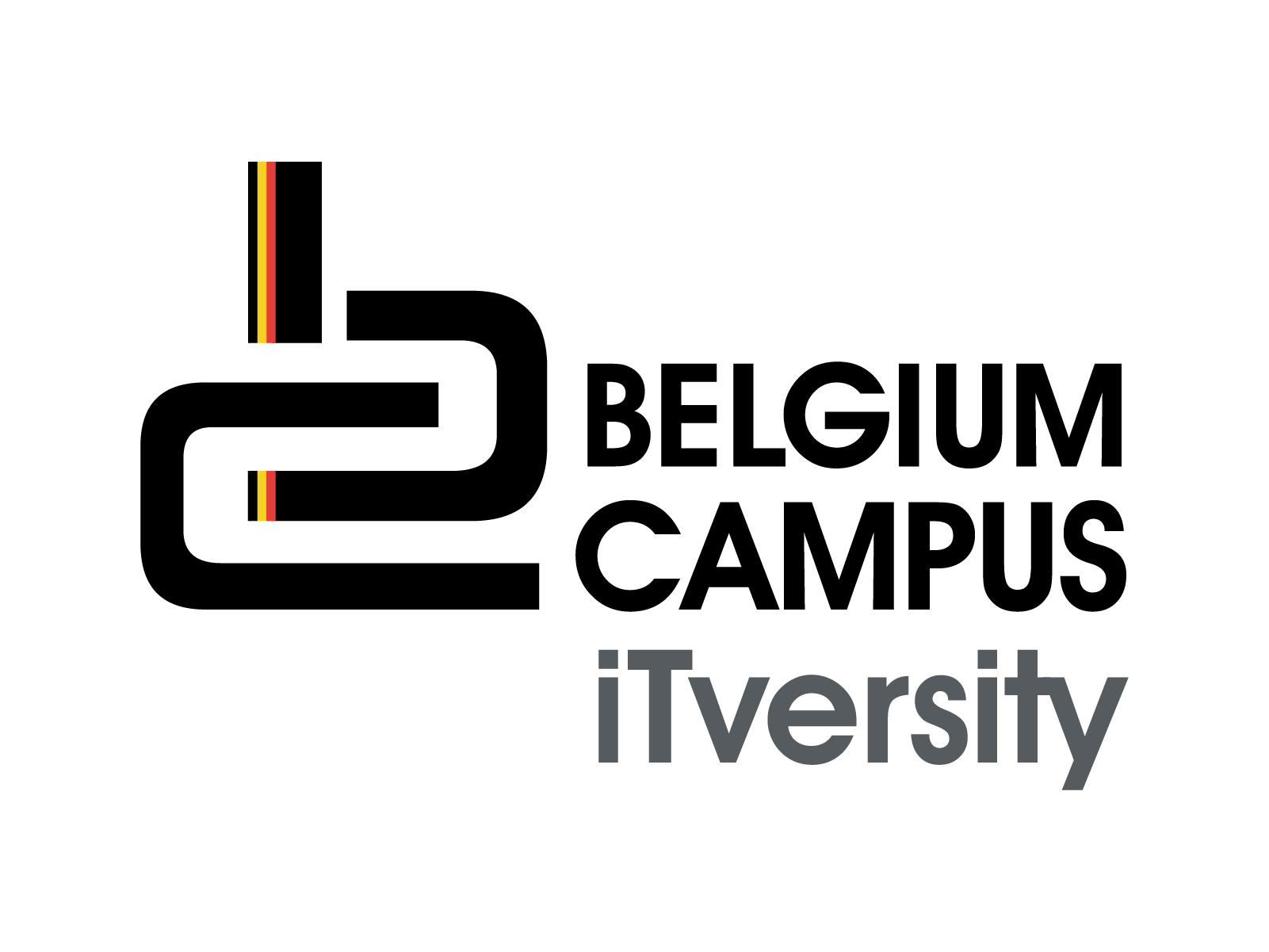 Itiversity logo on black background with two vertical redyellow bars on the left and gray text in the lower right corner